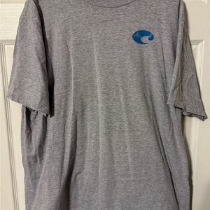 Men’s Costa Heather Gray T-Shirt with Blue Logo XXL
